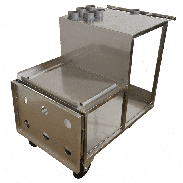 Stainless steel ear tag trolley