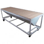 Extraction table on wheels - inclined white