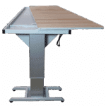 Absaugtisch mit höhenverstellbarer - 2500x800 mm - Seite mit abnehmbarer Arbeitsplatte