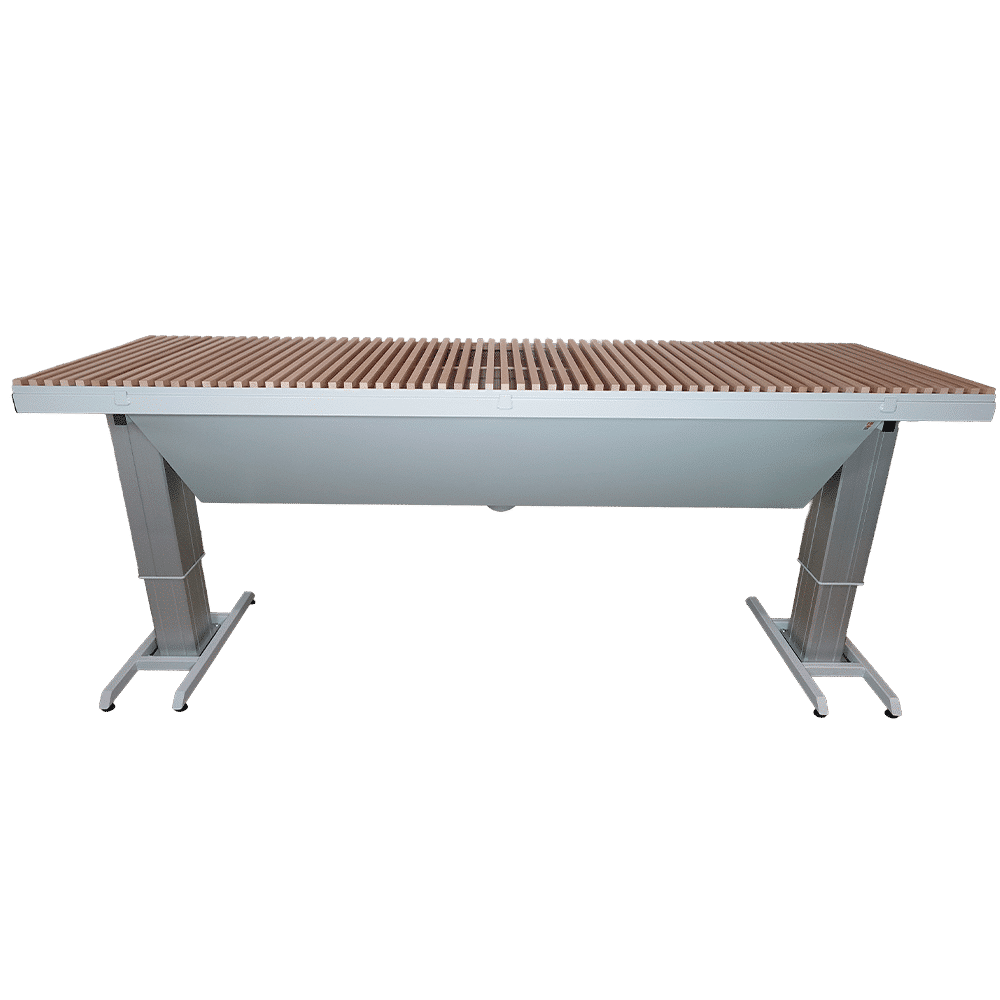 Absaugtisch mit Hebebank - 2500x800 mm - vorne