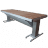 Extraction table with height adjustable - 2500x800 mm - front/sloped
