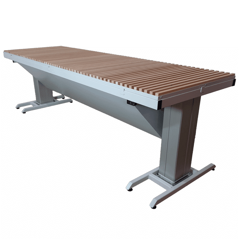 Absaugtisch mit Höhenverstellung - 2500x800 mm - vorne/schräg