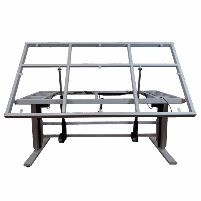 Höhenverstellbarer Tisch mit Neigungsfunktion - 1800x1000 mm (Front aufrecht)