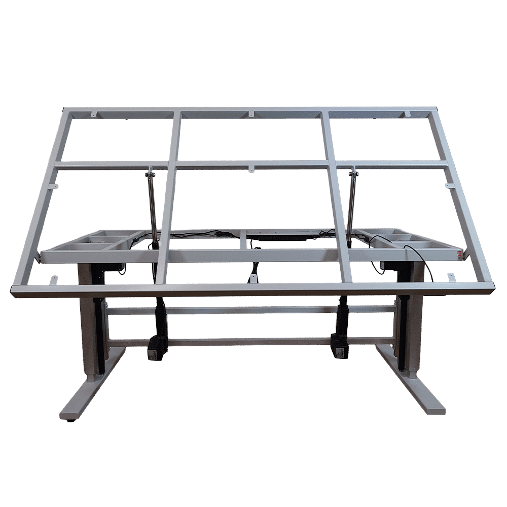 Height adjustable table with tilt function - 1800x1000 mm (Front upright)