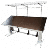Height adjustable table with tilt function - 2500x1000 mm (from front inclined straight plates)