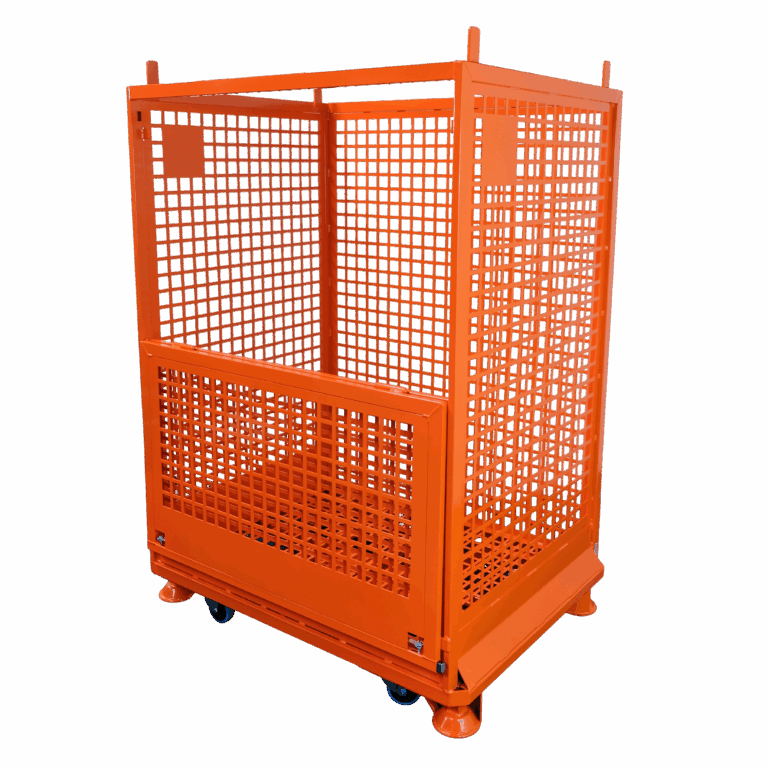 Gitterbur med foldbar side - forfra skrå