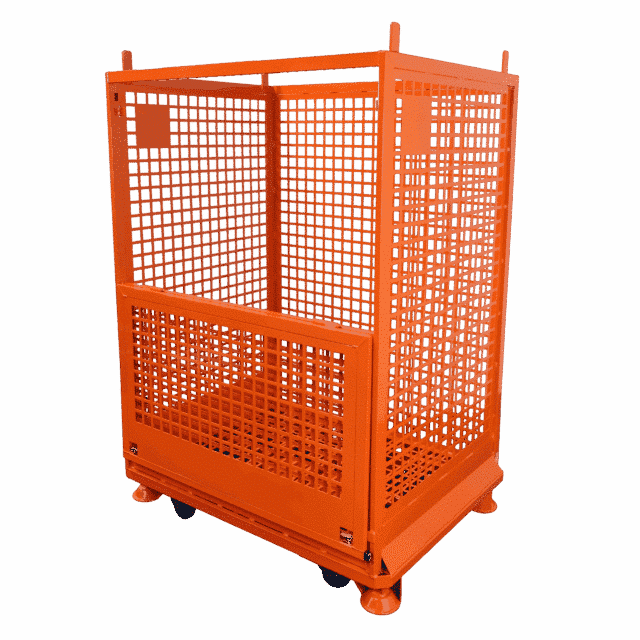 Gitterbur med foldbar side - forfra skrå