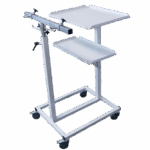 Packing stand on wheels with bag holder