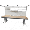 Lowering table with superstructure - 2000x800 mm (front oblique with updated superstructure)