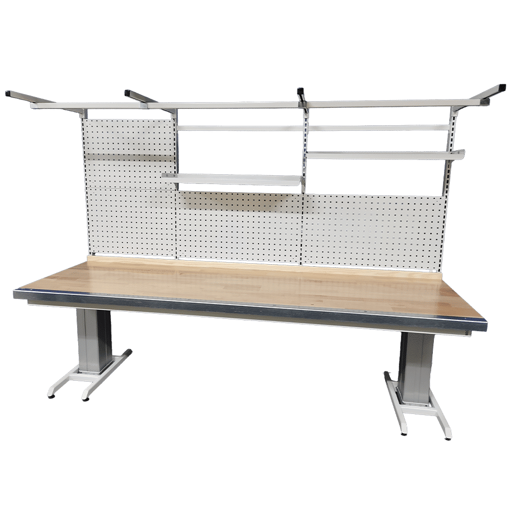 Lowering table with superstructure - 2000x800 mm (front oblique with updated superstructure)