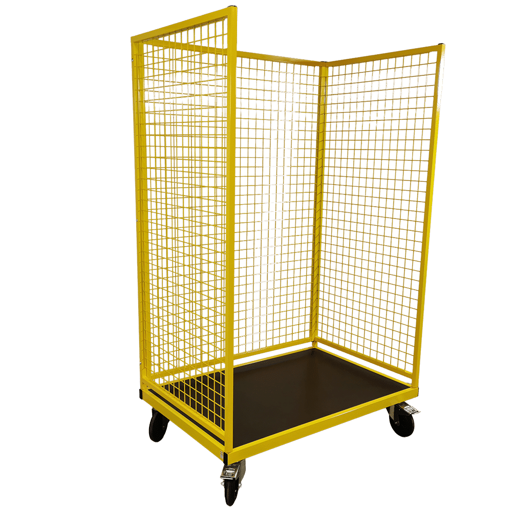 Roll container with open side