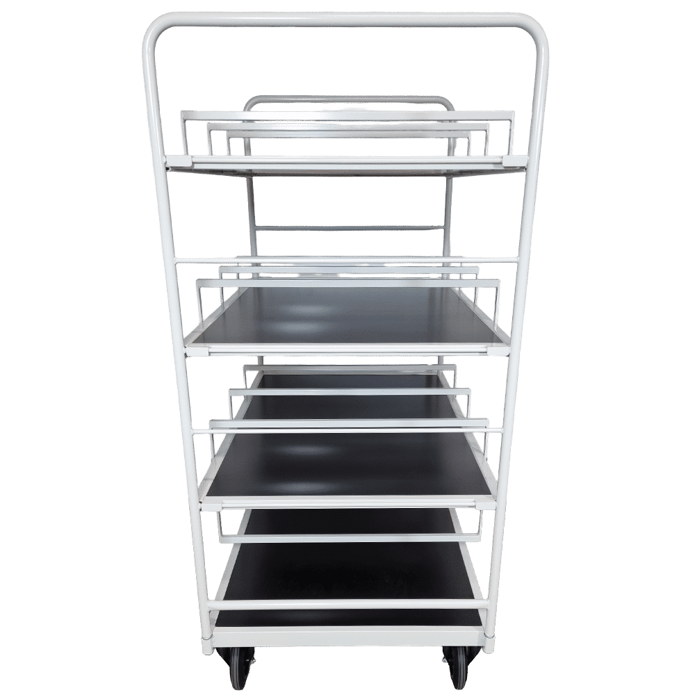 Storage rack on wheels - 1250x800x1700 mm from side