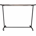 Hanger rack with removable rods - front view