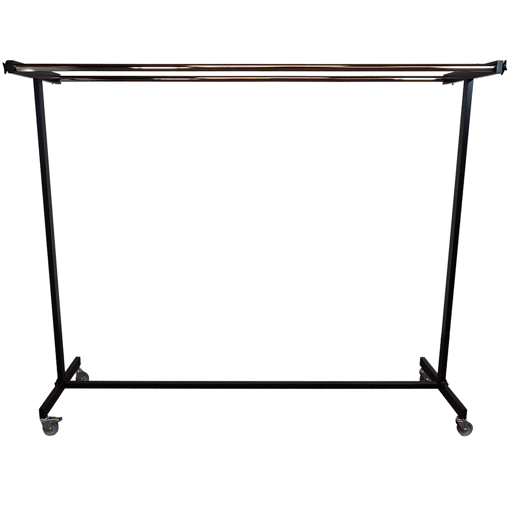 Hanger rack with removable rods - front view