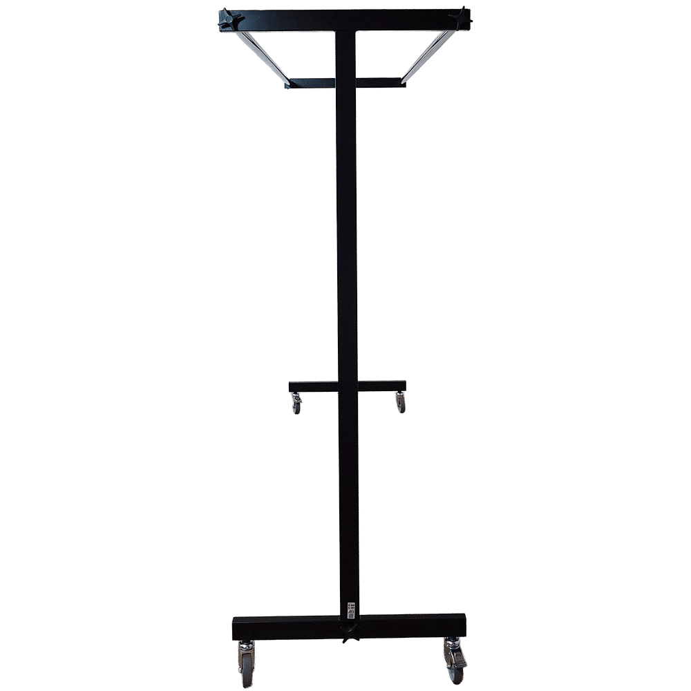 Hanger rack with removable rods - from the side