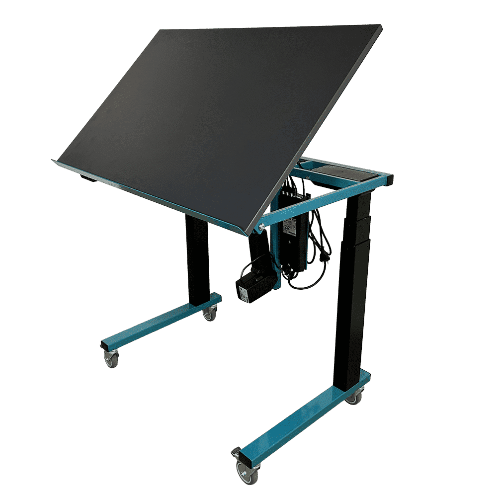 Height adjustable table with tilt function - 900x600mm - front inclined