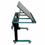 Height adjustable table with tilt function - 900x600mm - from the side