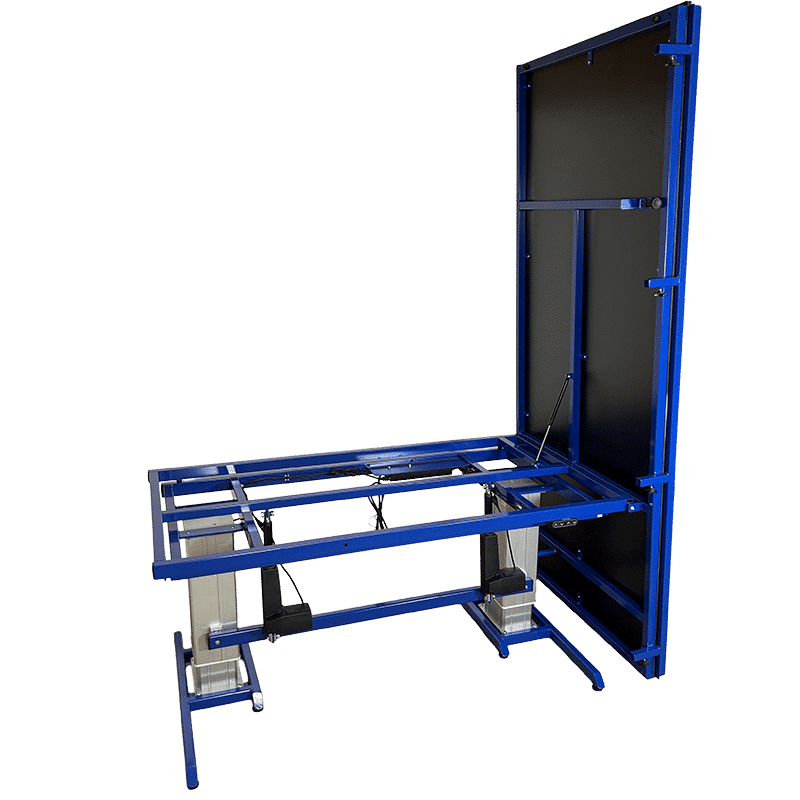 Sit-to-stand table with tilt function - 2100x1000 mm - Erg-O-Lift 300 (tilted from front)