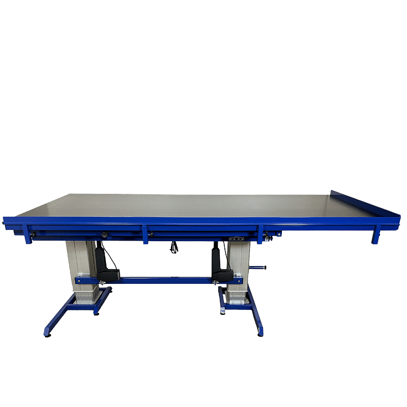Height adjustable table with tilt function - 2100x1000 mm - Erg-O-Lift 300 (straight front tilted down)