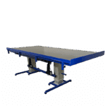 Sit-to-stand desk with tilt function - 2100x1000 mm - Erg-O-Lift 300 (tilted from front down)