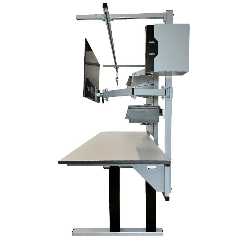Hæve sænkebord med overbygning - Duo-Let 3070 - Model 4 (side billede)