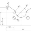 Cut bracket plate in 10mm