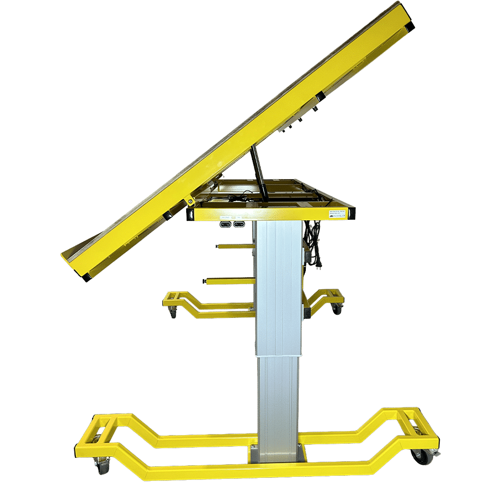 Erg-O-Lift 300 vip - höhenverstellbarer Tisch mit Kippfunktion - Modell HUGE - seitlich gekippt