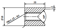Edelstahl-Stopfen für Tape/Liner Stand