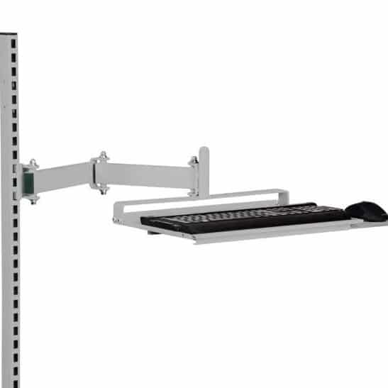 Keyboard holder with arm - for back column