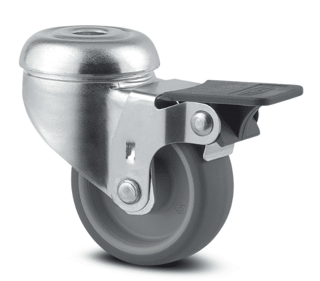 Tente wheels Ø50 w/brake 2475PI050P30-11 center mounted