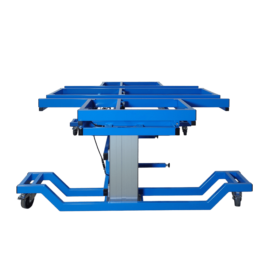 Höhenverstellbarer Tisch mit Neigefunktion – Erg-O-Lift 300 – 2130 x 1560 mm – seitlich flach.