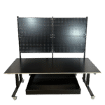 Höhenverstellbarer Tisch mit Schublade - Duo-Let 3070 (vordere Schublade herausgezogen)