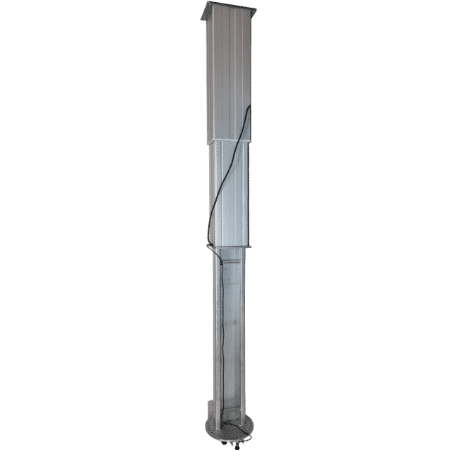 Stainless steel height-adjustable monitor holder - Ceiling mounting - main image