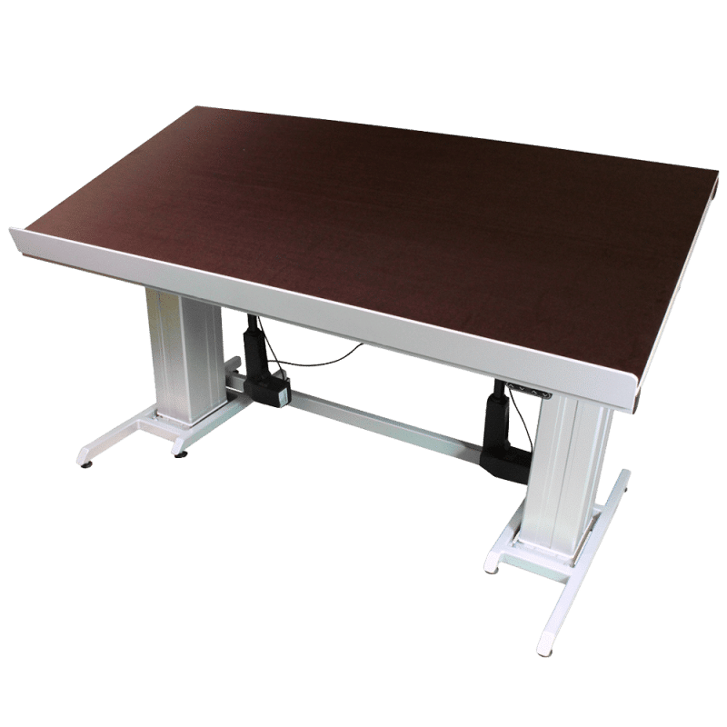 Hæve sænkebord med vippefunktion – 1600x800 mm (Brun bordplade)